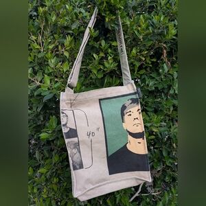 Vintage Pop Art: Authentic Loop NYC Andy Warhol "Self-Portrait" Canvas Tote Bag